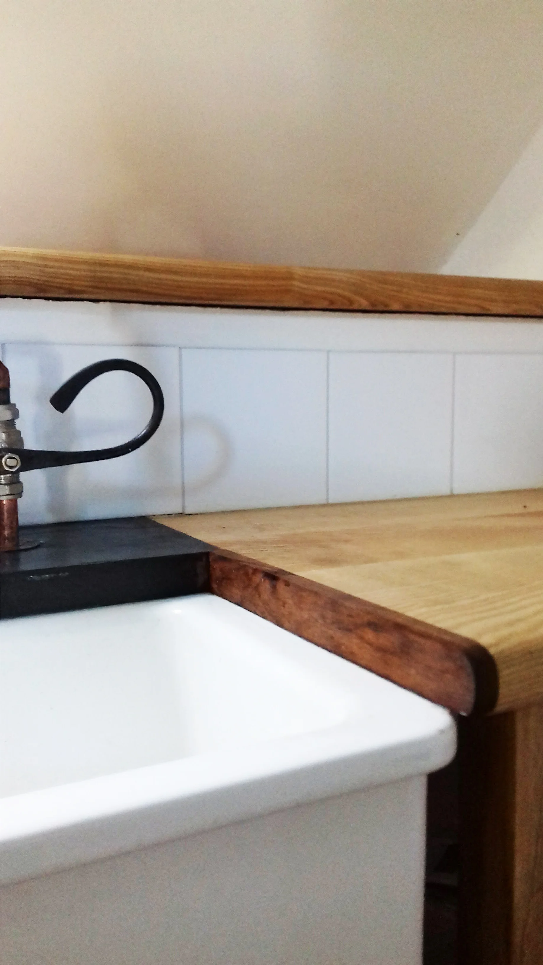 Bathroom unit of ash and walnut